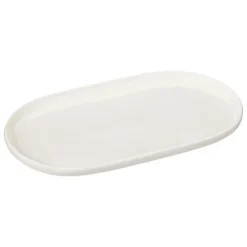 Plat de Présentation Ovale Nora 30cm Blanc