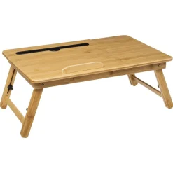 Plateau en bambou avec pieds réglables en hauteur