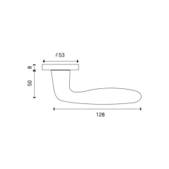 Poignée de porte Aluminium - Finition Argent