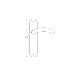 Poignée de porte Chrome - Yang 165 - Finition Chrome perle