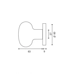 Poignée de tirage circle GM - finition argent