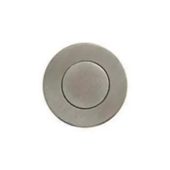 Poignées cuvettes ronde à encastrer - Avec platine poussoir - Diamètre 55 mm - Inox Brossé