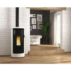 Poêle à granulés de bois 9kw blanc - debbycxblanc
