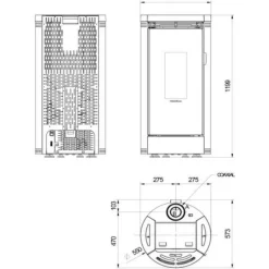 Poêle à granulés de bois 9kw blanc - debbycxblanc