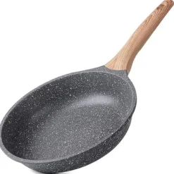 Poêle aluminium 24 cm tous feux dont induction effet pierre