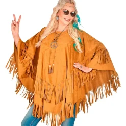 Poncho Daim - Hippie - Femme - Standard