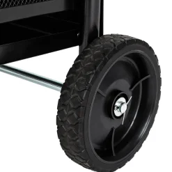 Porte bûches avec pelle, balai et tisonnier