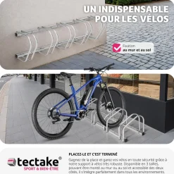 Porte Vélo, Support Vélo, Range Vélo au Sol, Mural en Acier