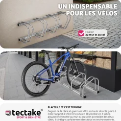 Porte Vélo, Support Vélo, Range Vélo au Sol, Mural en Acier