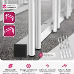 Porte Vélo, Support Vélo, Range Vélo au Sol, Mural en Acier