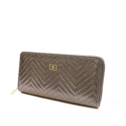 Portefeuille Métallique Stella Green Compagnon Matelasse Chevron