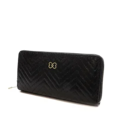 Portefeuille Stella Green Compagnon Matelasse Chevron