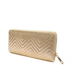Portefeuille Stella Green Compagnon Matelasse Chevron