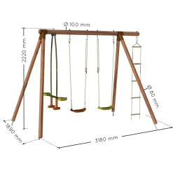 Portique balançoire - Bois - H2,20m - GABIN