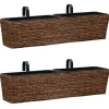 Pots de fleurs 2 pcs jacinthe d'eau marron