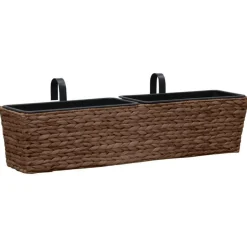 Pots de fleurs 2 pcs jacinthe d'eau marron