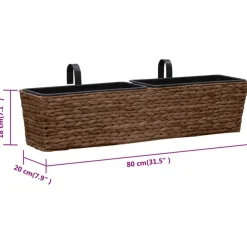 Pots de fleurs 2 pcs jacinthe d'eau marron