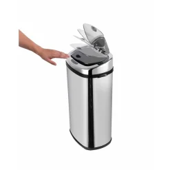 Poubelle automatique 42L carrée Inox LARGO