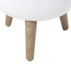 Poubelle 7l blanc/bois - bat-979699-002