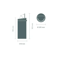 Poubelle manuelle Touch Bin new 30L matt black