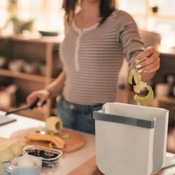 Poubelle Rétractable Suspendue 4L Blanc