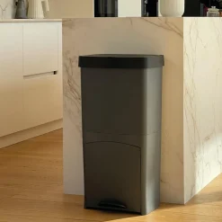 Poubelle tri sélectif PICEA Gris Plastique 70L