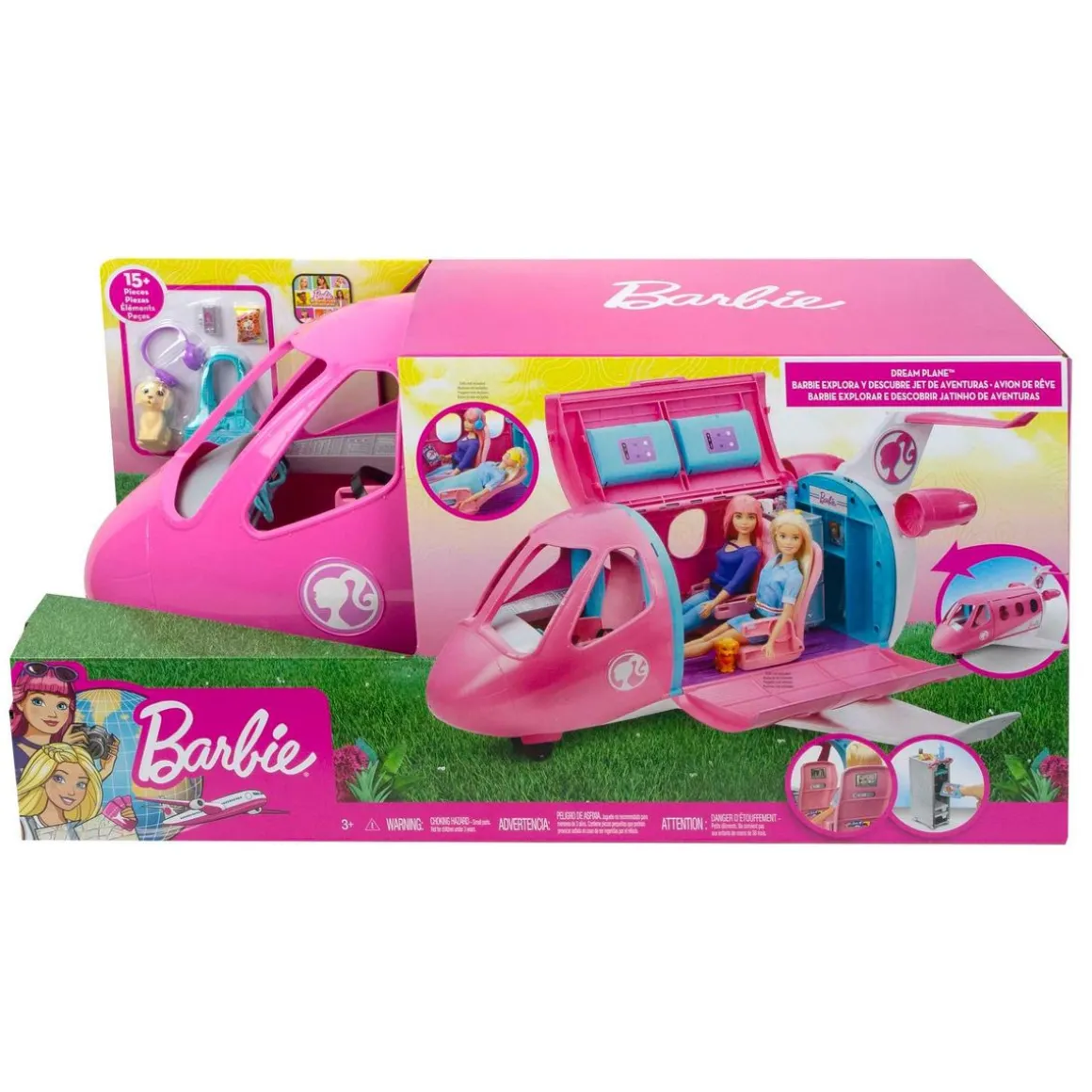Poupée Barbie et avion de rêve