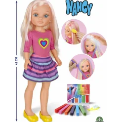Poupée Nancy - Mèches en couleurs