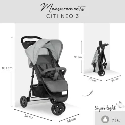 Poussette Buggy 3 Roues Citi Neo 3 - Gris