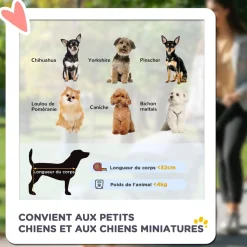 Poussette buggy pliable chien chat panier rangement porte-gobelets tissu 300D Oxford imperméable 4 roues rouge