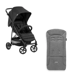 Poussette citadine Rapid 4 Noir + sur-assise pour poussette Pushchair Seat Liner Charcoal