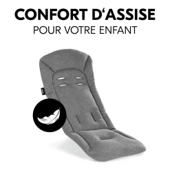 Poussette citadine Rapid 4 Noir + sur-assise pour poussette Pushchair Seat Liner Charcoal