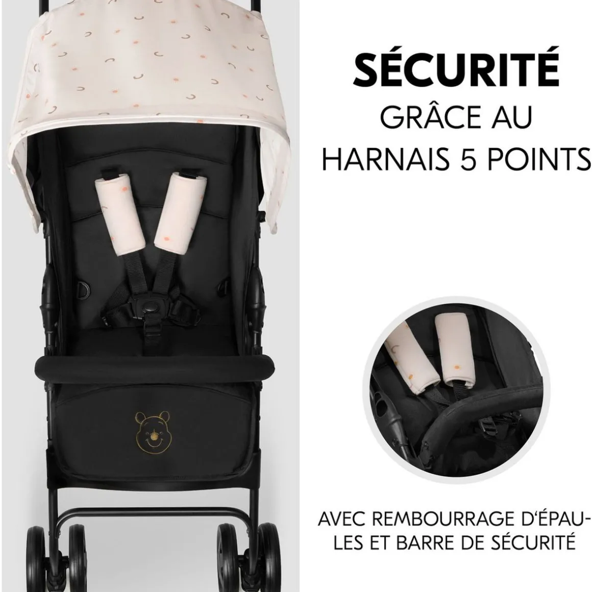 Poussette de sport Winnie l'Ourson Rainbow beige