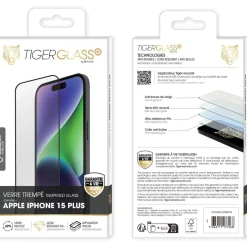 Protège écran iPhone 15 Plus Verre trempé recyclé Mat