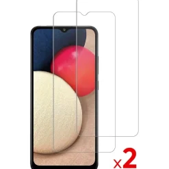 Protège écran Samsung A03s Verre trempé x2