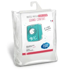 Protège matelas coton absorbant lavable à 90°c - Forme drap housse QUALITE PLUS