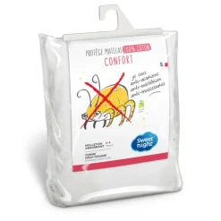 Protège matelas coton anti-acariens - Forme drap housse QUALITE PLUS