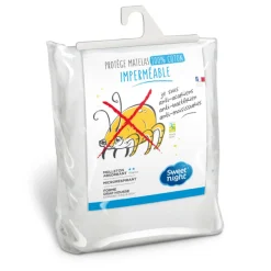 Protège matelas coton imperméable anti acariens QUALITE PLUS