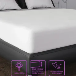 Protège matelas en coton MOLLETON, par Soleil d'ocre