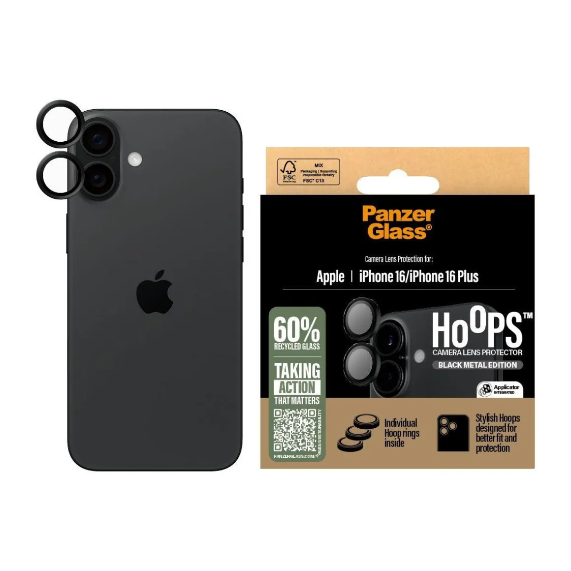 Protège objectif iPhone 16/16 Plus protège objectif Hoops