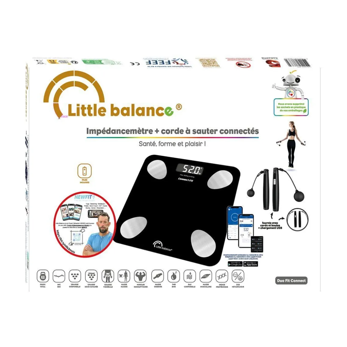 Pèse personne connecté Kit Duo Connect Fit