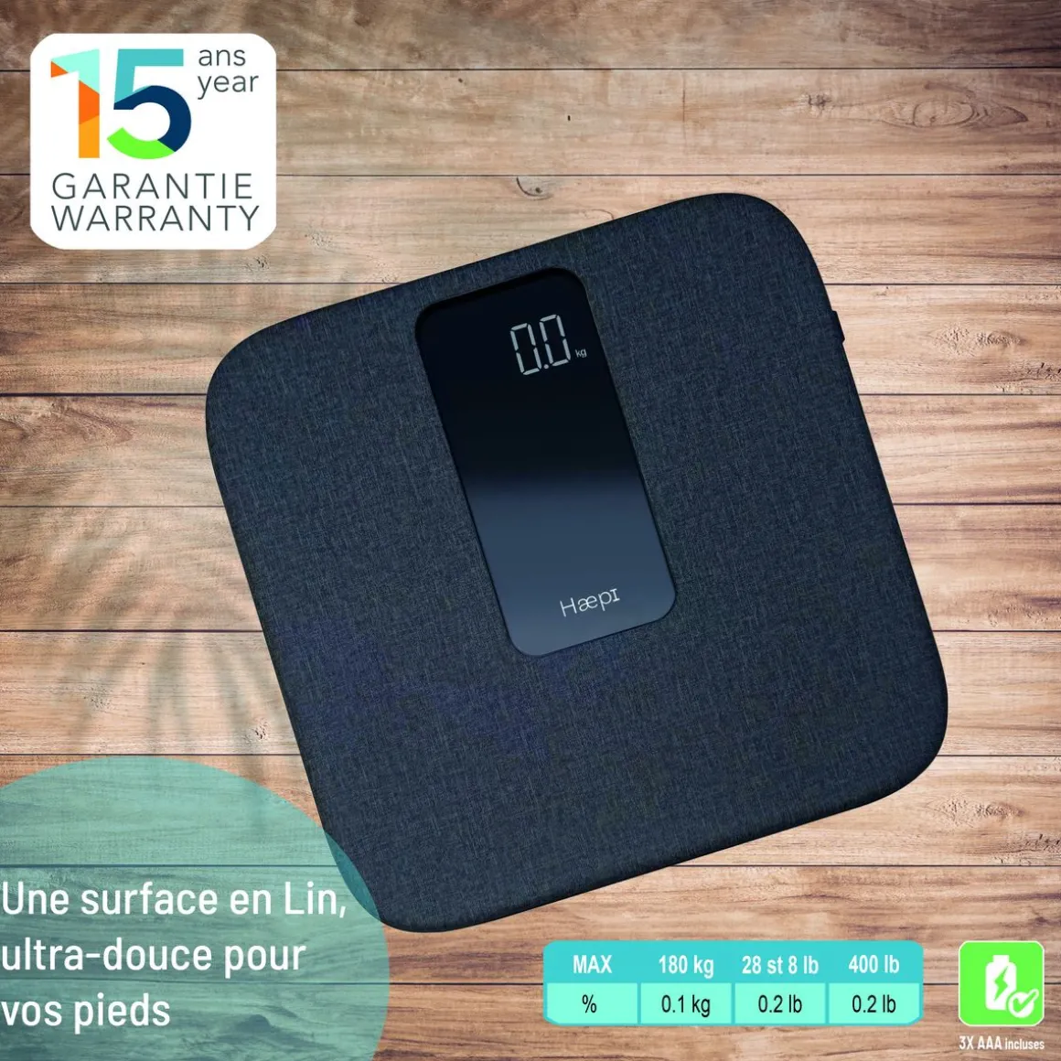 Pèse personne électronique HI-EMMA-BK - Anthracite