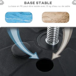 Punching ball sur pied réglable en hauteur 126-144 cm avec gants, pompe et base de lestage noir