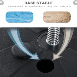 Punching ball sur pied réglable en hauteur 126-144 cm avec gants, pompe et base de lestage rouge