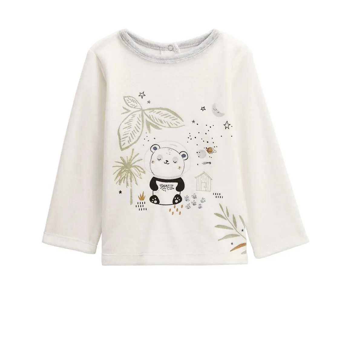 Pyjama bébé 2 pièces en velours Tropic Moon