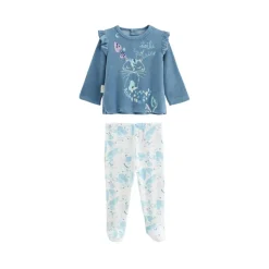 Pyjama bébé 2 pièces en velours avec pieds Polarmoon