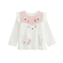 Pyjama bébé 2 pièces en velours écru Louisa