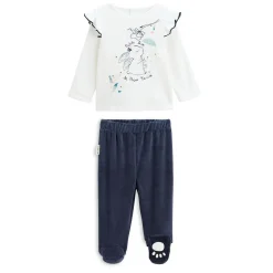 Pyjama bébé 2 pièces en velours Misscerise