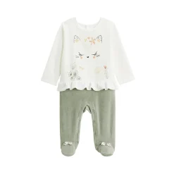 Pyjama bébé en velours Lily