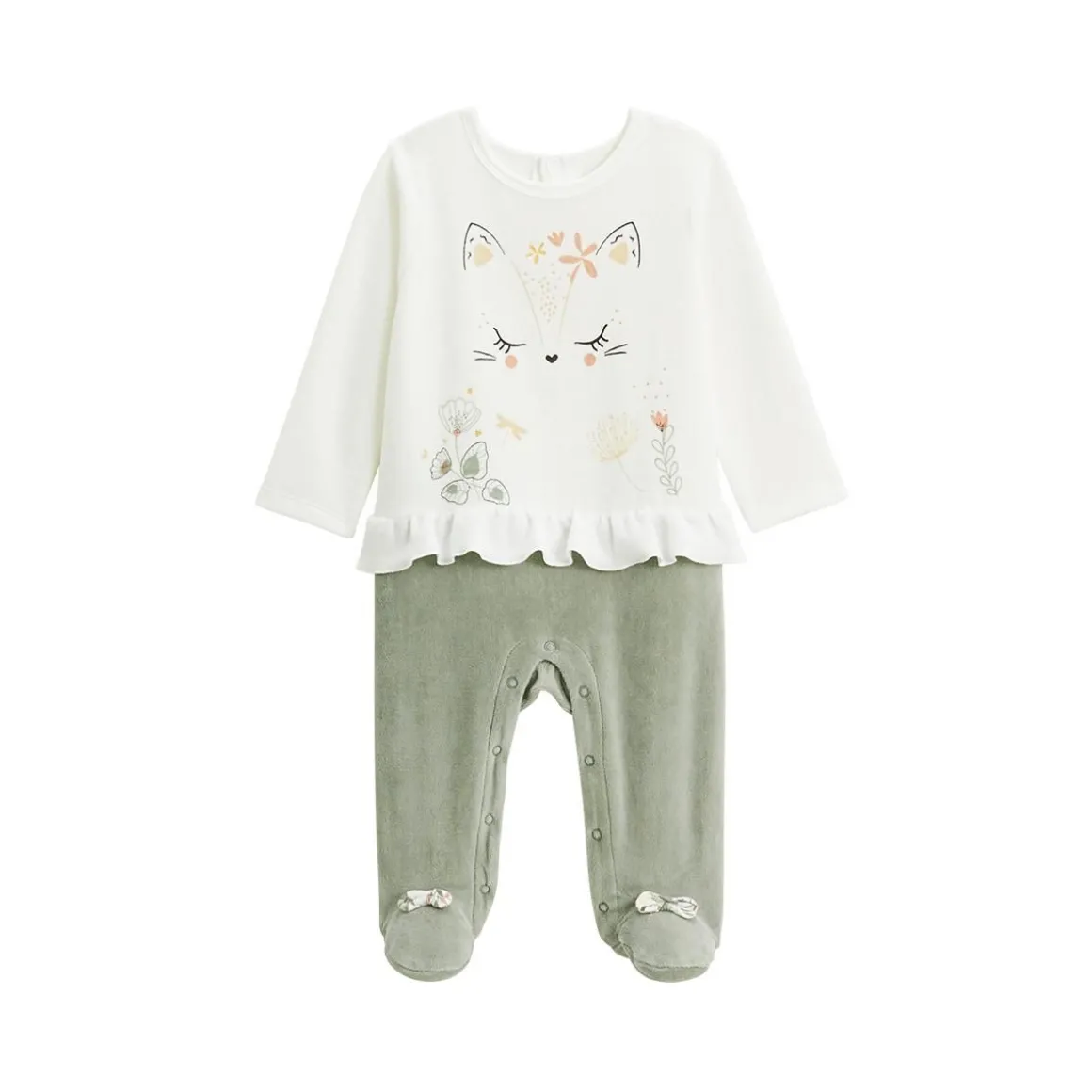 Pyjama bébé en velours Lily